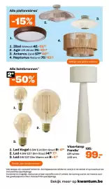 Kwantum folder Pagina 3: Vloerlamp Pandia €99,00, Plafonnières Zibal €35,70