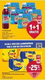Delhaize folder week 33 Pagina 28: Vruchtendrank Oasis Mini €2,29, Lipton Bruisende of niet-bruisende drank op basis van thee