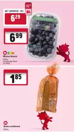 Delhaize folder week 33 Pagina 6: Bruin carrébrood €1,85, Blauwe bessen €6,29