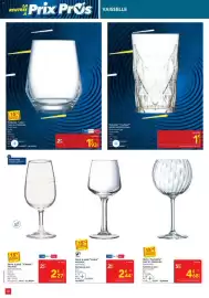 Catalogue METRO page 30: CHEF ET SOMMELIER Verre "Symétrie" €4,68, ARCOROC Verre à pied "Vitico"le €2,27