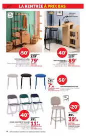 Catalogue Super U | La rentrée à prix bas page 10: PORTE MANTEAU CLOAK €79,00, TABLE ESCAMOTABLE / RANGEMENT €89,00