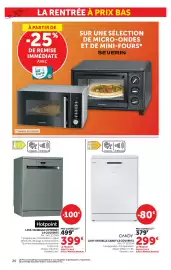 Catalogue Super U | La rentrée à prix bas page 20: Hotpoint LAVE-VAISSELLE HOTPOINT 14 COUVERTS €399,00