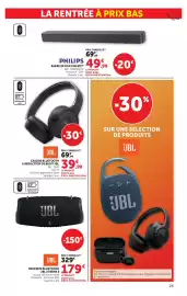 Catalogue Super U | La rentrée à prix bas page 25: JBL CASQUE BLUETOOTH A REDUCTION DE BRUIT €39,99