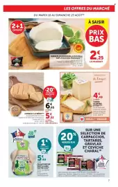 Catalogue U Express page 7: OTTAVI Tomme de brebis €4,49, Corsica à la bière €5,32