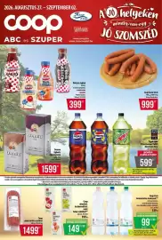Coop akciós újság | abc es szuper Oldal 1: Pepsi Cola, Pepsi Lemon Twist, Mountain Dew €599,00, Coop Bécsi virsli €999,00