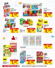 Volantino Interspar Pagina 10: Pennarelli Jumbo Carioca €2,49, Colla stick renature e Vinavil Uhu/Vinavil €1,59