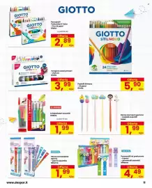 Volantino Interspar Pagina 11: Evidenziatori assortiti Stabilo €1,99, Tempera colori primari Giotto €3,99