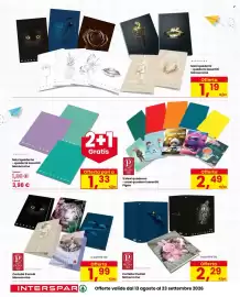Volantino Interspar Pagina 8: Cartella 3 lembi Monocromo €1,99, 5 Maxi quaderno - maxi quaderni assortiti Pigna €2,49