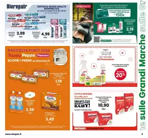 Volantino Interspar Pagina 9: Pannolini Little Movers Huggies €10,90, Biscotto cacao Plasmon €3,49