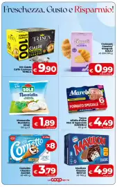 Volantino Coop Radenza Pagina 2: Mozzarella Nuvoletta SOLE €1,89, Croissant Classico BAULI €0,99