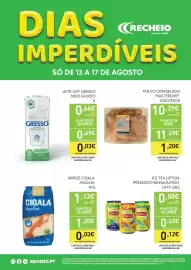 Folheto Recheio Página 1: Polvo congelado masterchef €10,29, Leite uht gresso meio gordo €0,66