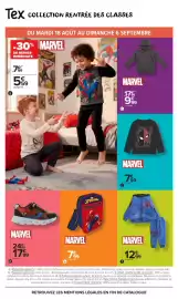 Catalogue Carrefour Market page 8: MARVEL Sweat-shirt et pantalon €12,99, MARVEL La sacoche €7,99