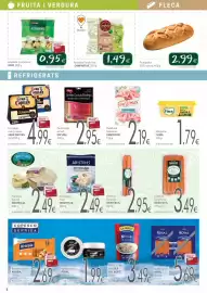 Folleto Valvi Supermercats Página 2: Westfalia - salsitxa frankfurt €2,95, Flora - margarina €1,79
