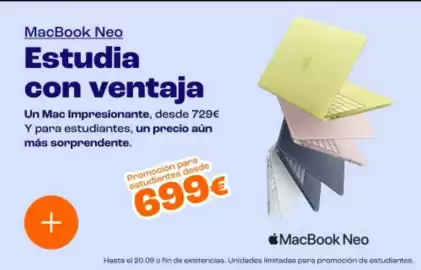 Folleto PC Componentes Página 1: Mac - book neo estudio con ventaja €699,00