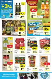 Catálogo Caprabo Página 14: Carretilla - esparrecs gruixuts blancs €3,39, Calvo - musclos xilens en escabetx €2,15