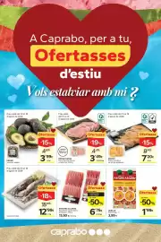 Catálogo Caprabo Página 2: Calamar mitja €12,99, Sánchez alcaraz - espatlla o pernil ibèric d'engreix €13,50