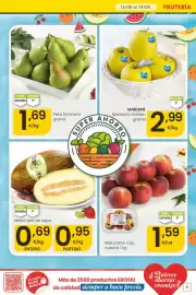 Folleto Eroski Página 5: Marlene - manzana golden €2,99, Melocoton rojo €1,59