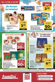 Folleto Autoservicios Familia Página 16: Comtessa - tarta de nata €3,99, Magnum bombones €3,74