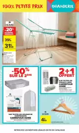 Catalogue Carrefour Market page 10: Lot de 8 cintres en bois €4,99, Sècheir à poser 30 mm €31,59