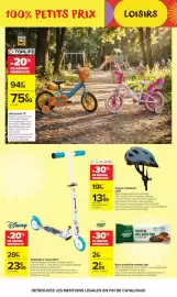 Catalogue Carrefour Market page 20: Casque multisport €13,99, Disney - trottinette 2 roues stitch €23,99
