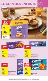 Catalogue Carrefour page 11: Milka - tablette de chocolat €4,25, Milka - gâteaux choco lot de 2 €3,47