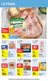 Catalogue Carrefour page 36: HENRI RAFFIN Saucissons Secs €10,98, Stoeffler Saucisses €1,39