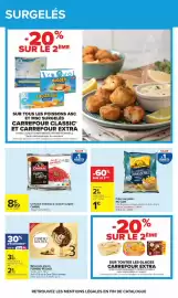 Catalogue Carrefour page 38: CHARAL Le Haché moelleux à cuisiner surgelé €8,99, MC CAIN Frites surgelées €1,00