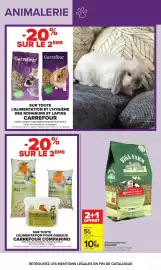 Catalogue Carrefour page 59: Companino Naturally Mix €2,49, RIGA FARM Aliments basse-cour €10,58