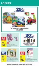Catalogue Carrefour page 75: Mini Glam Baume à Lèvres Pailleté Cœur €13,98, Sylvanian Families Floral Cat Family Trio €14,99