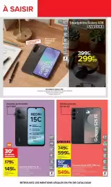 Catalogue Carrefour page 87: Redmi Redmi 15C €149,99, SAMSUNG Galaxy S25FE 128Go noir €549,99