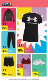 Catalogue Carrefour page 89: UNDER ARMOUR T-shirt femme €29,99, UNDER ARMOUR Jogger femme €39,99