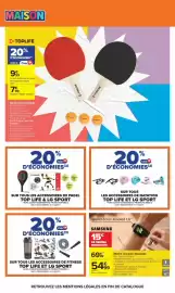 Catalogue Carrefour page 92: SAMSUNG Montre connectée Bluetooth €54,99, TOPLIFE Set de tennis de table €7,99