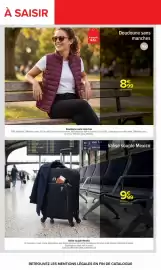 Catalogue Carrefour page 97: Tex Doudoune sans manches €8,99, Valise souple Mexico €9,99