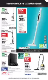 Catalogue Carrefour | électro page 7: Aspirateur laveur filaire rollsystem €149,00, Philips - aspirateur sans sac €69,99