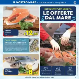 Volantino Despar Pagina 5: Salmone a trancio €12,99, Spigole €8,90
