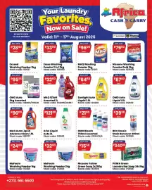 Africa Cash and Carry catalogue week 33 Page 1: POWA Green Laundry Bar Soap €340,00, OMO Bleach Assorted €21,00