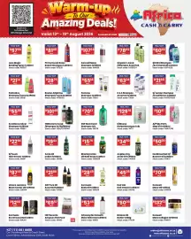 Africa Cash and Carry catalogue week 33 Page 2: Umera Jamaica Black Castor Oil €87,45, HR Placenta Amplues €69,57