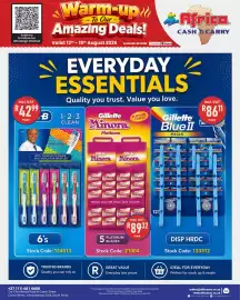 Africa Cash and Carry catalogue week 33 Page 71: Oral-B 1·2·3 Clean Toothbrushes €42,99, Gillette Minora Platinum €89,32