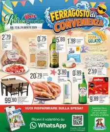 Volantino Iper Romagnolo Pagina 1: Birra Nastro Azzurro Peroni €0,99, Tavolo con 4 sedie €99,90