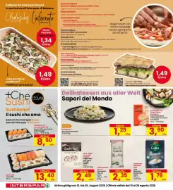 Volantino Interspar Pagina 14: Pizza Brett €1,49, Fadennudeln Fen-Si Vermicelli €2,35