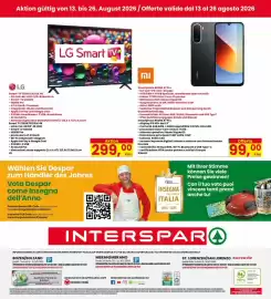 Volantino Interspar Pagina 32: Smart TV 55UA751C0LK 4K €299,00, Smartphone REDMI A7 Pro €99,00