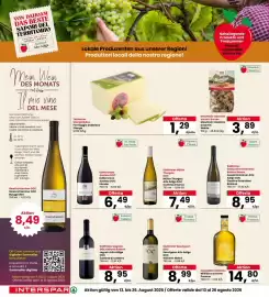 Volantino Interspar Pagina 8: Südtiroler Sauvignon DOC €8,99, Lagrein DOC Kellerei Kaltern €8,95