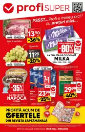 Catalog PROFI săptămâna 33 Pagină 1: Spată de porc fără os €13,90, Timișoareana €23,99