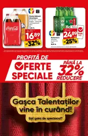 Catalog PROFI săptămâna 33 Pagină 3: Coca Cola răcoritoare Coca Cola / Fanta regular / portocale carbogazoasă €16,89