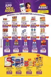Encarte Assaí Atacadista semana 33 Página 1: Seara - pizza congelada €17,09, Claro - flocao de milho premium dona €1,49