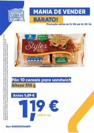 Folheto Casa Cheia Página 1: Pão 10 cereais para sandwich Alteza €1,19