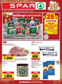Spar akciós újság hét 33 Oldal 1: Gyermelyi 4 tojásos száraztészta €599,00