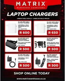 Matrix Warehouse catalogue week 33 Page 1: M-LINK UNIVERSAL 90W LAPTOP CHARGER €500,00