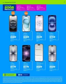 Telkom catalogue Page 14: IPhone 17e 128GB €16.389,00, IPhone 17e 512GB €21.869,00