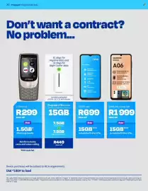 Telkom catalogue Page 20: SAMSUNG Galaxy A06 €1.999,00, HTC E6 Star €699,00